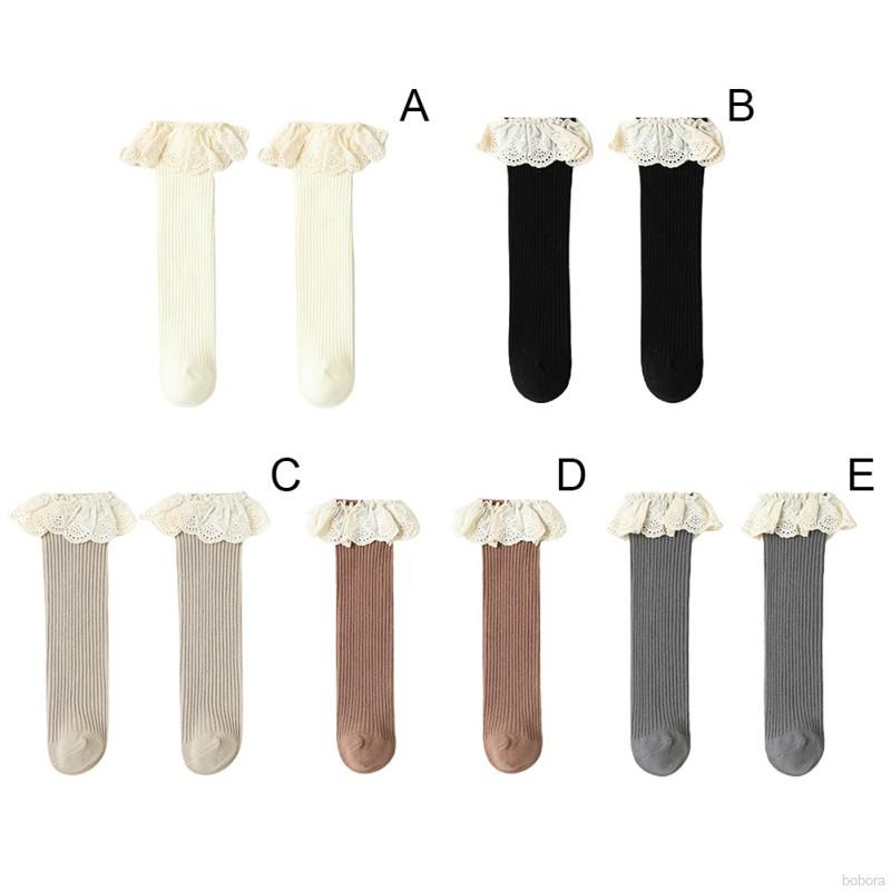 Vớ Cotton Viền Ren Mềm Mại Dành Cho Bé Từ 1-7 Tuổi