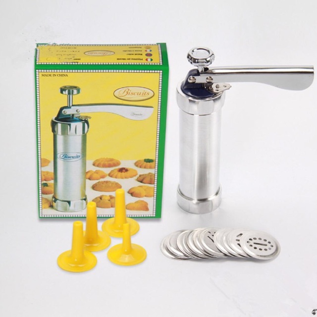Bộ nhấn tạo hình bánh quy cookie press 20 mặt inox