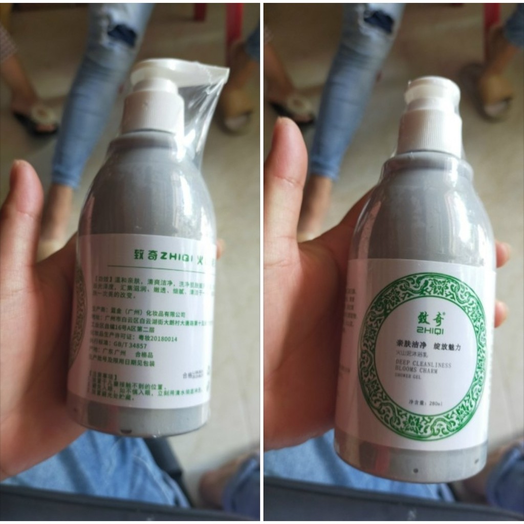 Sữa Tắm Trắng Da Bùn Non Khoáng Núi Lửa Zhi-Qi Nội Địa Cực Hot