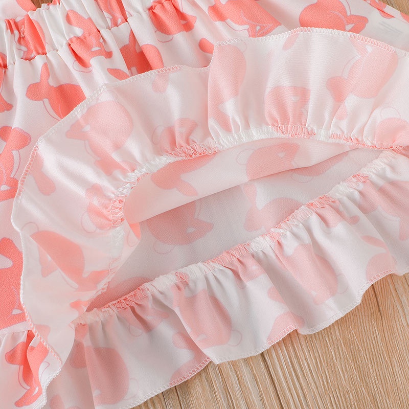 Combo bộ đồ bé gái 1-5 tuổi Cộc Kẻ Sọc In Hình áo thun Váy Hai Dây Dễ Thương set mùa hè thời trang cho bé trẻ em