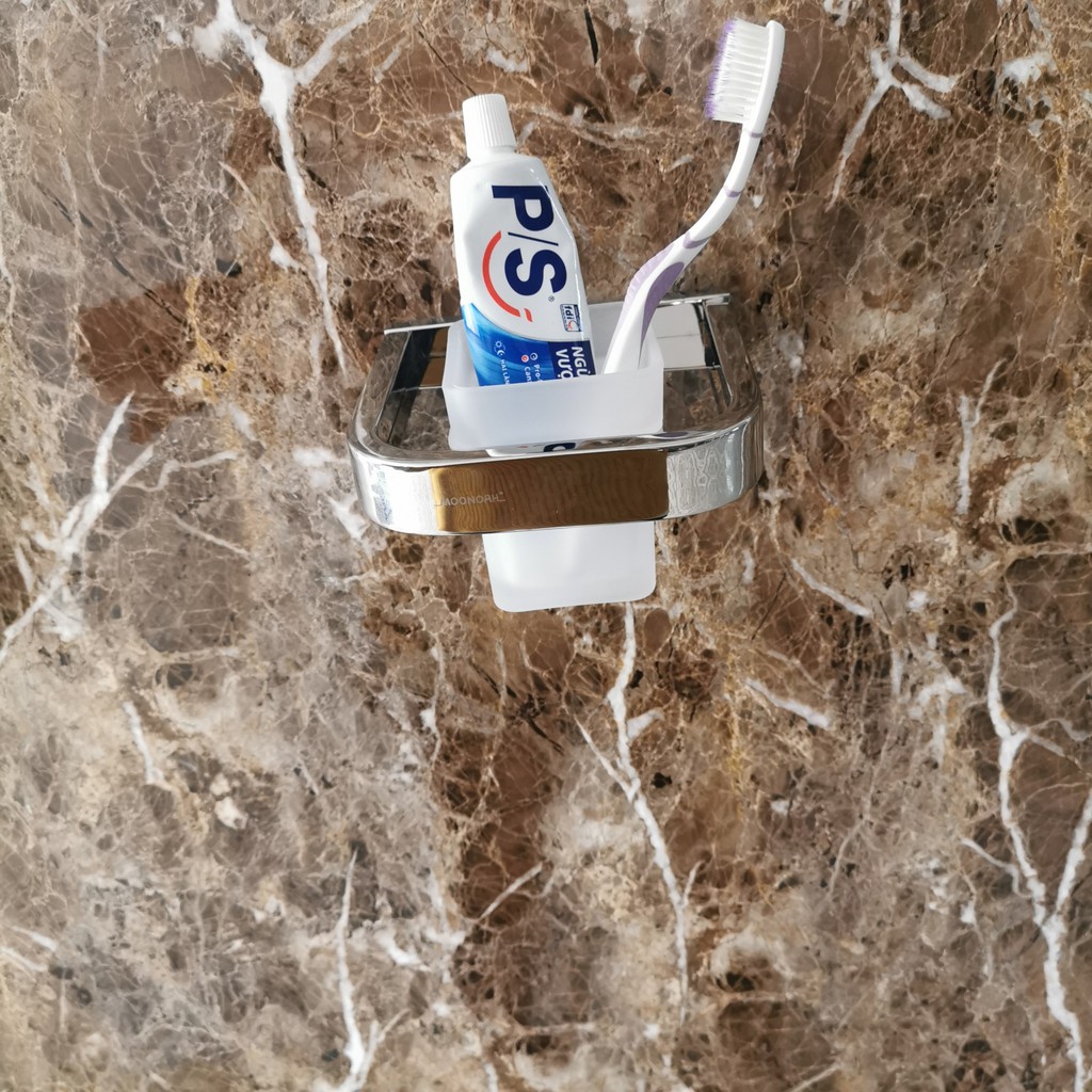 Kệ đựng cốc bàn chải đánh răng nhà tắm Cao cấp gắn tường chắc chắn