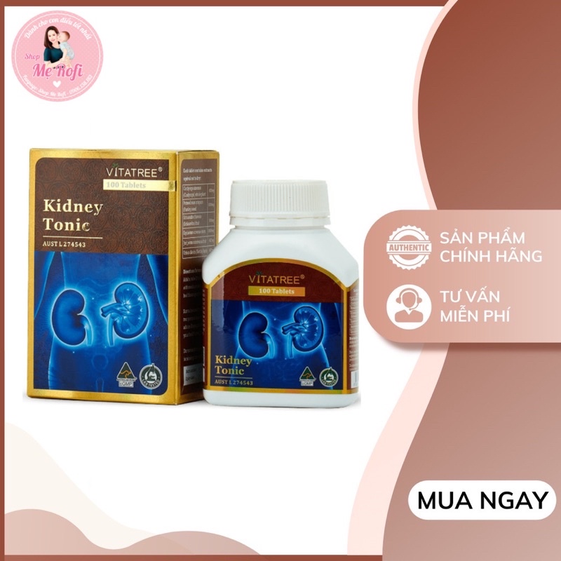 Viên uống bổ thận Vitatree Kidney Tonic 100 viên Shop Mẹ Rofi