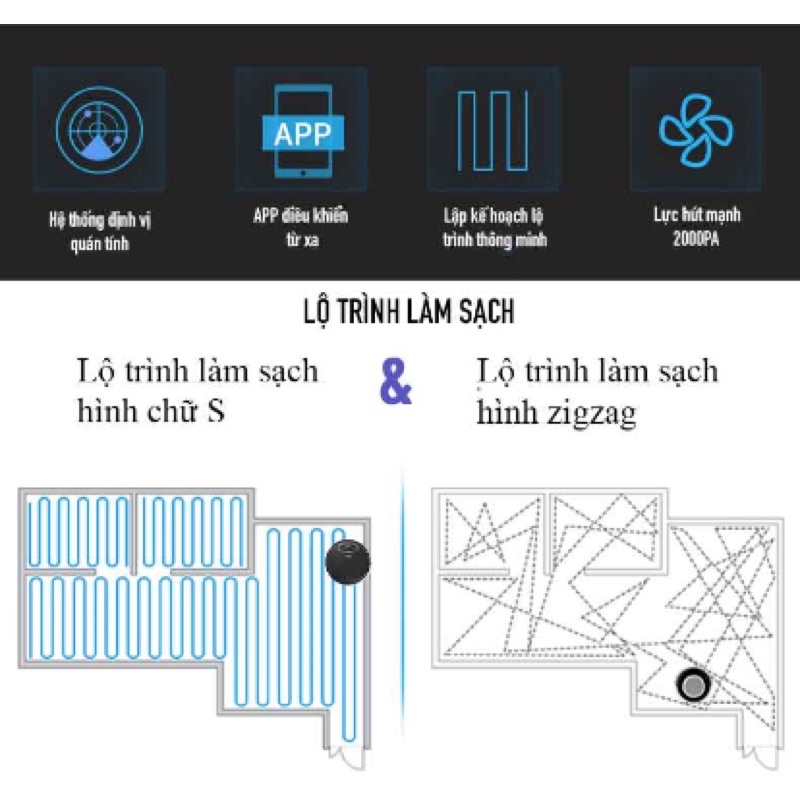 Robot Quét Và Lau Nhà Quét Sạch Lông Chó Mèo Hisukai D2