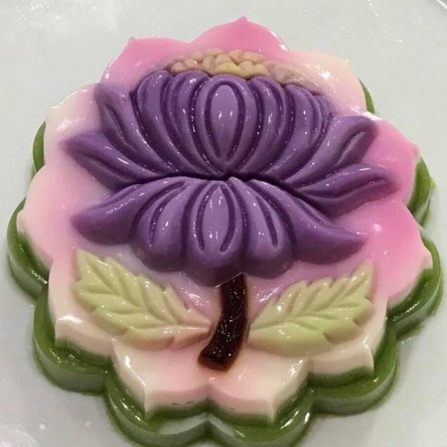 Bộ 02 khuôn nhựa rau cau trung thu hình hoa sen 10cm - Ngọc Lan