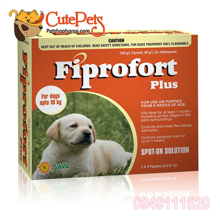 [1 Ống] Trị bọ Nhỏ Gáy Fronil Spot cho chó mèo, diệt ve rận cho thú cưng - CutePets