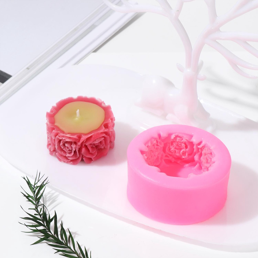 Khuôn Làm Nến Handmade DIY Hình Hoa Hồng 3D Bằng Silicone Tiện Lợi Dành Cho Trang Trí Tiệc Cưới