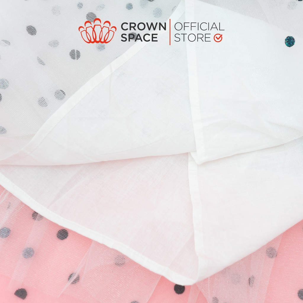 Váy Công Chúa Chính Hãng Crown Kids Trắng Tuyết Size 5-9 Loát Voan Cotton CKGS3810902.W