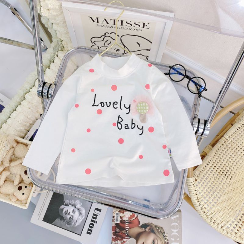 8-32kg Áo thu đông có cổ Bb Angel chấm bi cực xinh cho bé