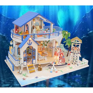 [ Thanh lý] Mô hình gỗ tự lắp ráp DIY Ngôi nhà Ven biển