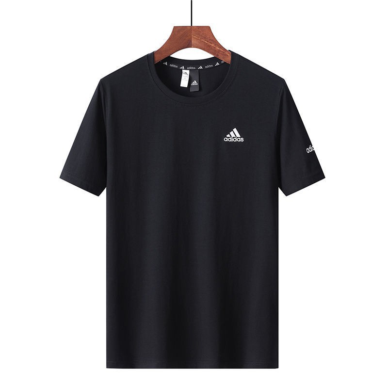 ADIDAS Áo Thun Nam Ngắn Tay Cổ Tròn Thời Trang Hàn 100% Cotton Xịn