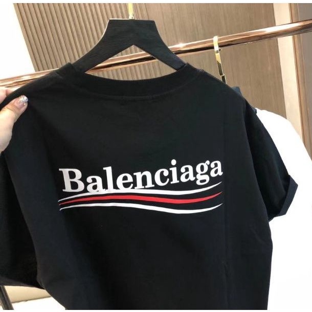 Áo thun BALENCIAGA tay ngắn chất liệu 100% cotton cao cấp thời trang dành cho cả nam và nữ