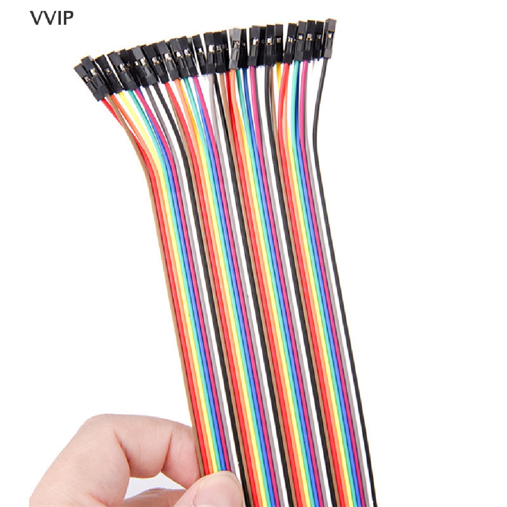 Vvvn 10cm 2.54mm Female To Female Dupont Wire Jumper Cable For Arduino Breadboard Jelly