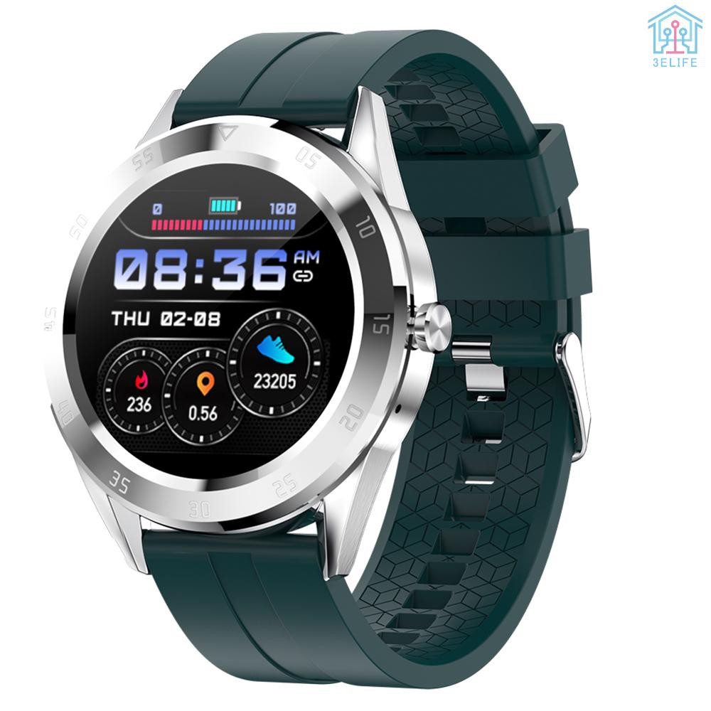 【E&amp;V】Multi-function Large Screen Waterproof Intelligent Watch BT Call Message Reminder Sport Record Health Monitor (Brown)