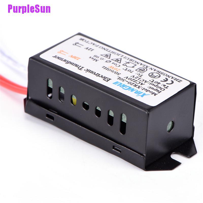 PurpleSun 20W AC 220V to 12V  LED Power Supply Driver Electronic Transformer