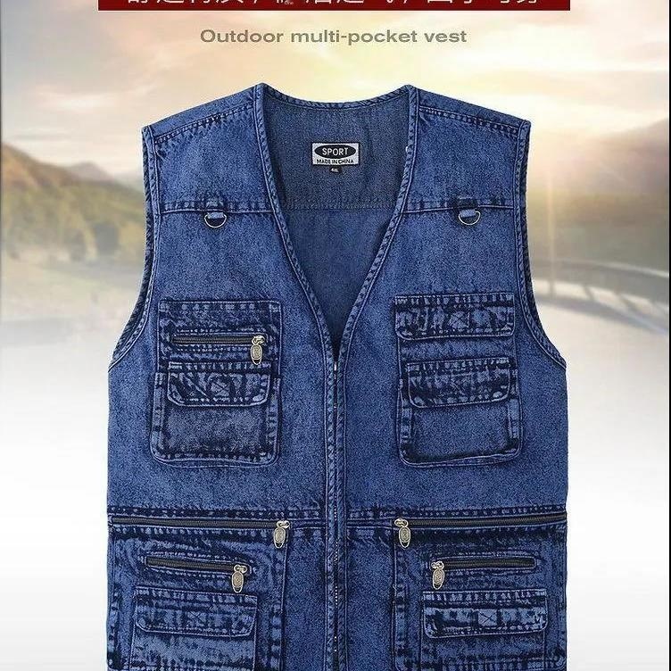 Áo Khoác Jean Nam Không Tay Size 6Xl Mới
