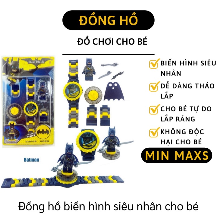 Đồng Hồ Điện Tử Biến Hình Siêu Nhân Cho Bé Xoay 360 Độ, Tự Do Lắp Ráp Sáng Tạo 7903 [MINMAXS]