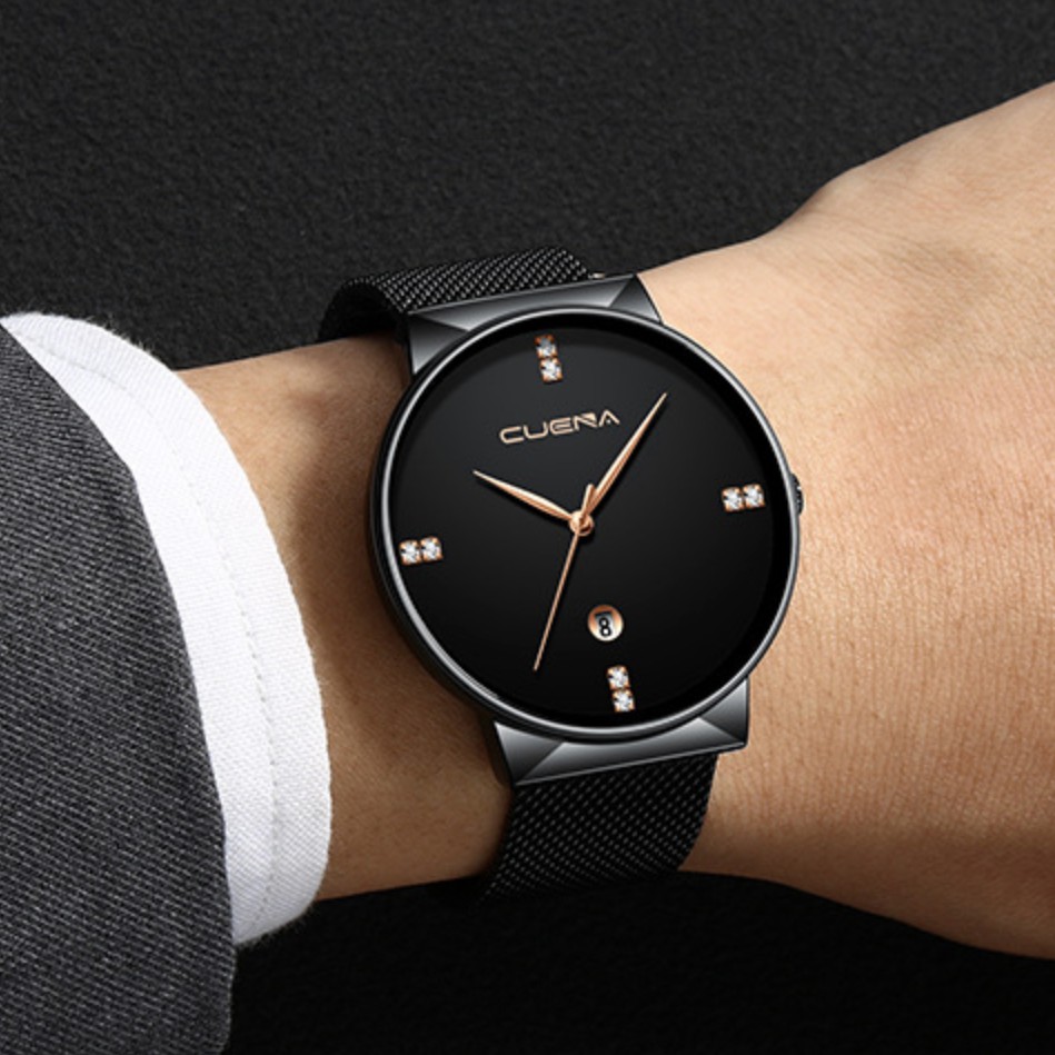 [Mã FAMAYFA2 giảm 10K đơn 50K] Đồng hồ nam CUENA dây thép nhuyễn tuyệt đẹp | BigBuy360 - bigbuy360.vn