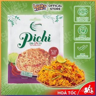 Khô gà xé cay đồ ăn vặt Pichi vị truyền thống gói 100g sợi dai ngon Lucky Star