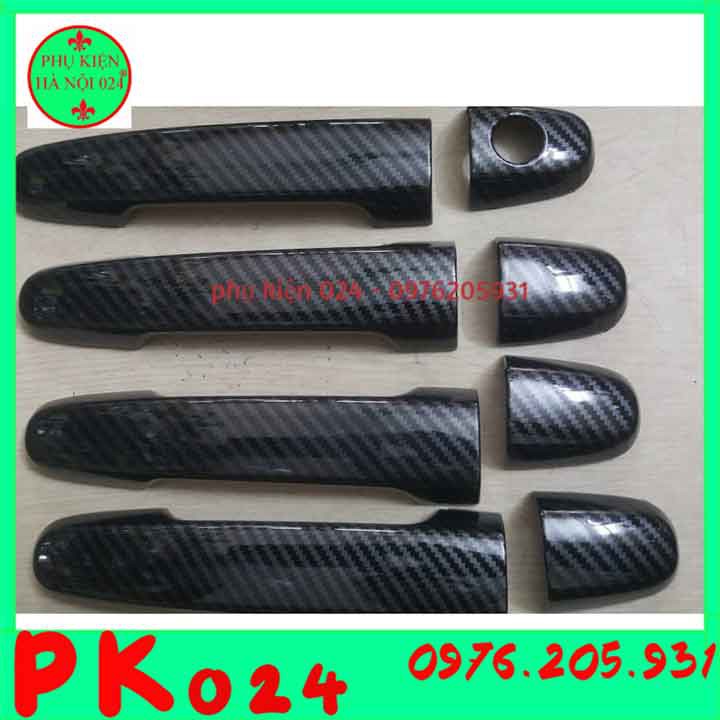 Bộ Ốp Tay Nắm Hõm Cửa Soluto 2019-2021 Vân Cacbon