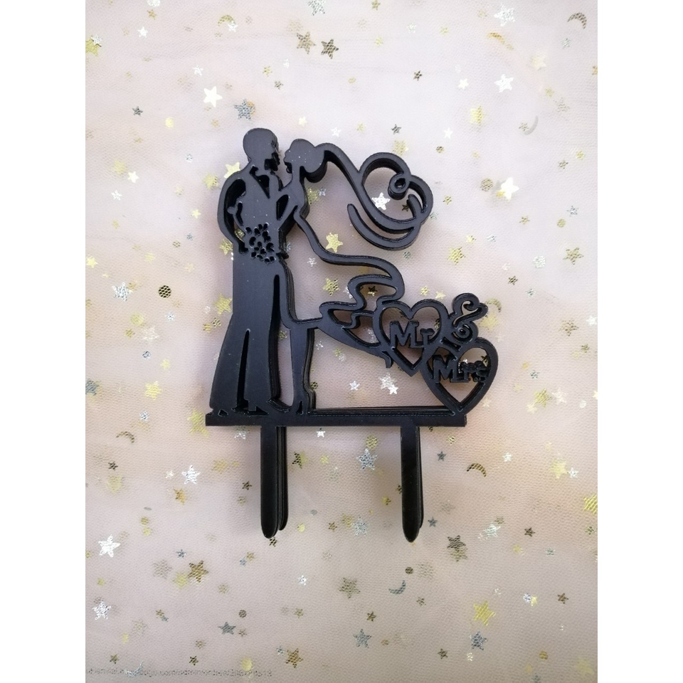 thẻ nhựa trang trí bánh kem [FREESHIP❤️] combo 10 thẻ mica tráng gương siêu đẹp