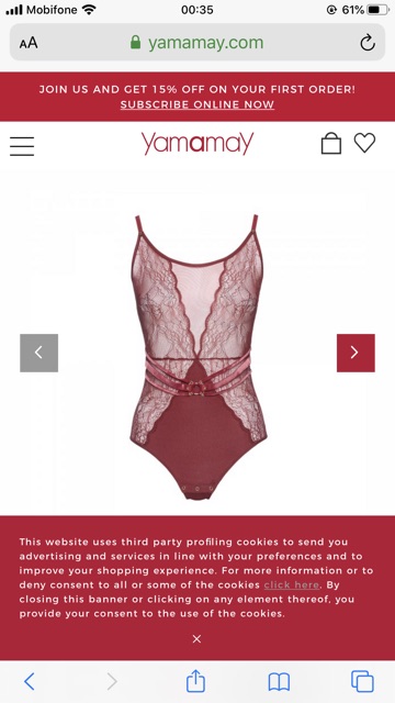 Bộ đồ lót liền thân bodysuit VNXK