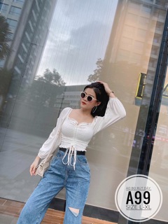 Bigsize Áo bo rút dây A99