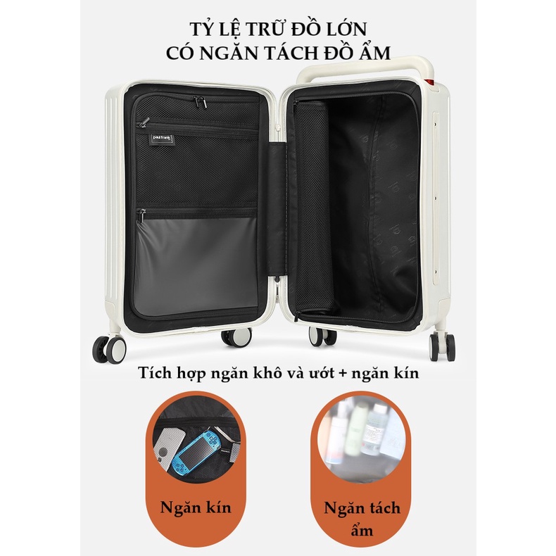 [Hàng caocấp] Vali P.aul Fr.ank cỡ lớn 24inch FP881 chất liệu nhựa ABS và PC cao cấp, bền, nhẹ, đẹp có video và ảnh thật