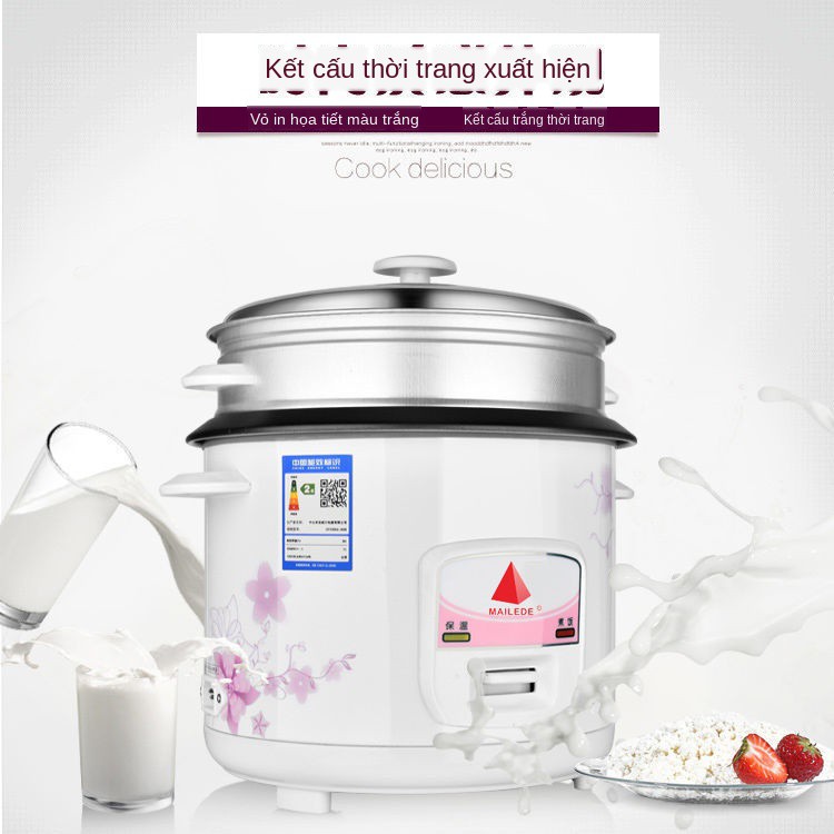 ☂Nồi cơm điện ba góc gia đình 3-4 người 5-6 tập thể 1-2L mini thông thường kiểu cũ nhỏ