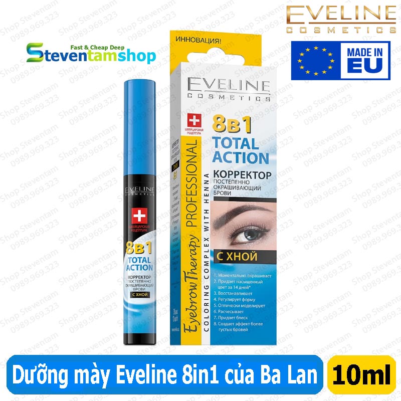 Bộ đôi dưỡng mi và mày Eveline 8in1 - Ba Lan