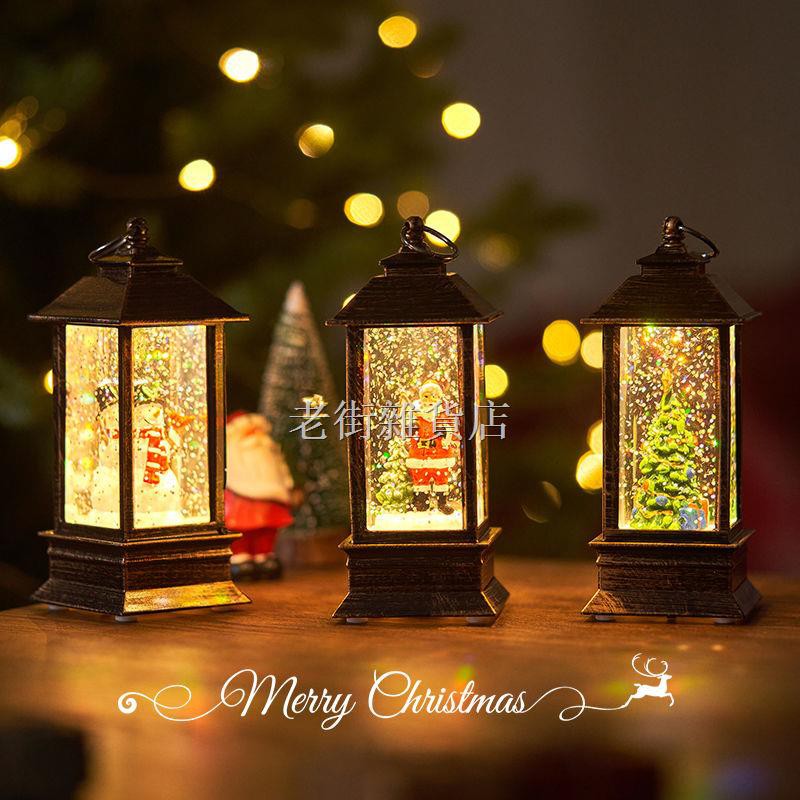 Quả Cầu Pha Lê Phát Nhạc Hình Ông Già Noel/Người Tuyết Độc Đáo Trang Trí Cây Thông Giáng Sinh