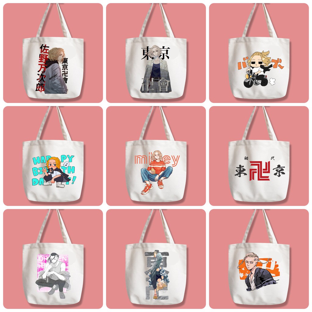 Túi vải bố tote canvas- tokyo revengers