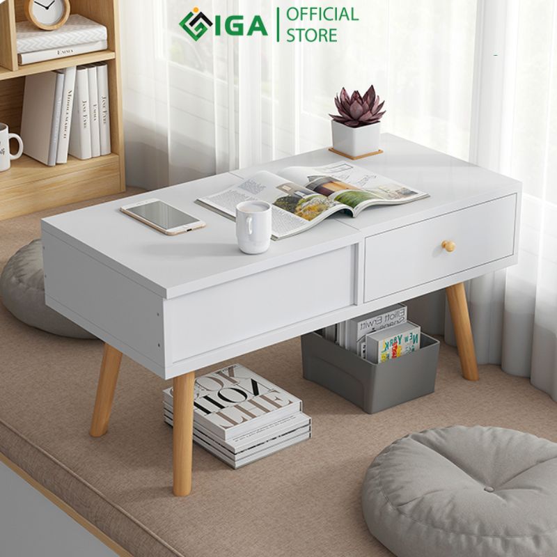 Bàn Trang Điểm Ngồi BỆT IGA Gương Gập Mini Siêu Xinh - GP143