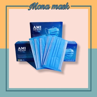 Hộp khẩu trang y tế Ami Eco Mask hộp 50c đủ màu - Mona mask store