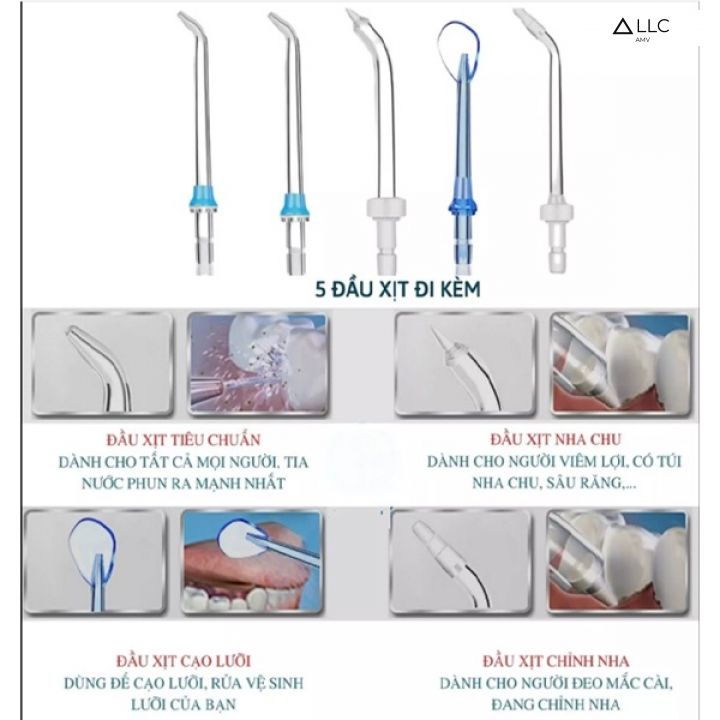 Máy tăm nước cầm tay H2ofloss HF-6P, Máy tăm nước chính hãng bản nâng cấp 2022