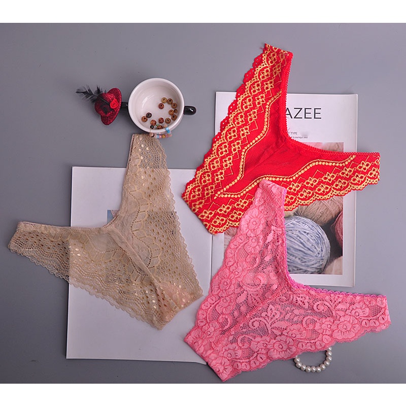 Quần lót AOWEINISI vải ren thiết kế quyến rũ thời trang dành cho nữ