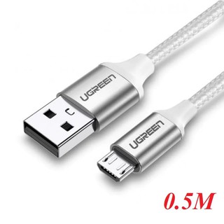 0.5m cáp micro usb 2.0 bọc nhôm chống nhiễu ugreen 60150 us290