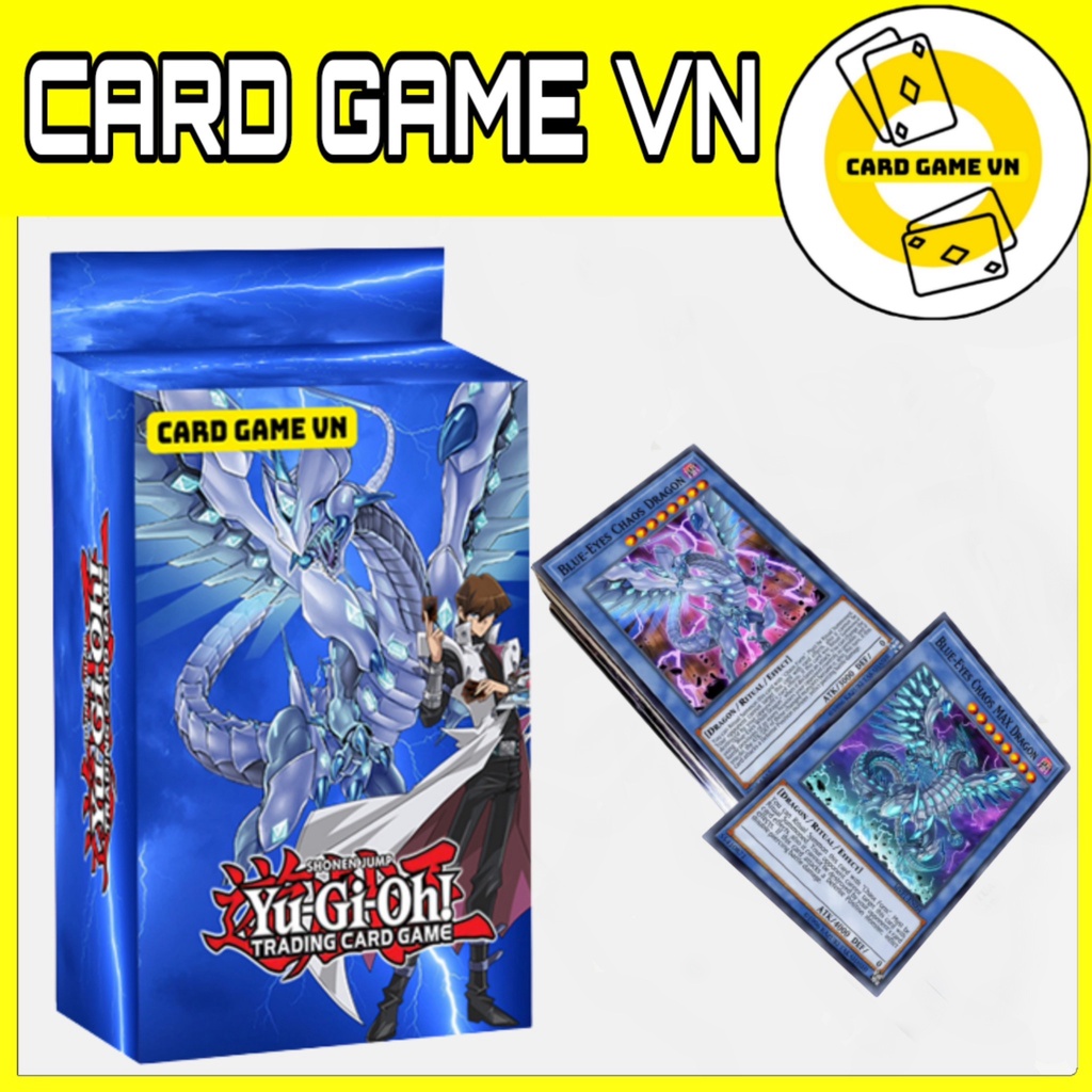 [BÀI IN] Bài YuGiOh - Hộp Thẻ Bài FullBox - Bộ 54 lá bài Blue Eye Chaos Max Dragon của Kaiba Seto - Card Game VN