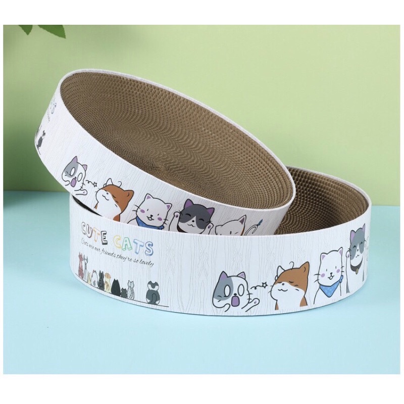 Bàn cào móng hình tròn - Ổ nằm cho mèo + catnip 41x10cm