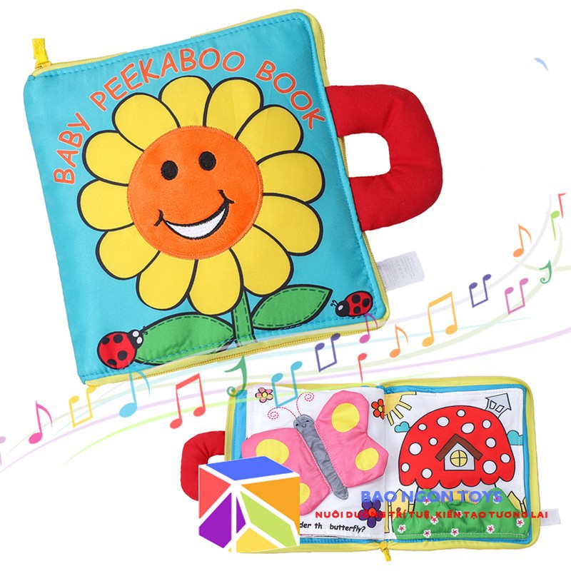 SÁCH VẢI LẬT MỞ PEEKABOO PHÁT NHẠC NHIỀU TƯƠNG TÁC GIÚP BÉ SƠ SINH PHÁT TRIỂN VẬN ĐỘNG TINH KHÁM PHÁ TÊN CÔN TRÙNG SV15