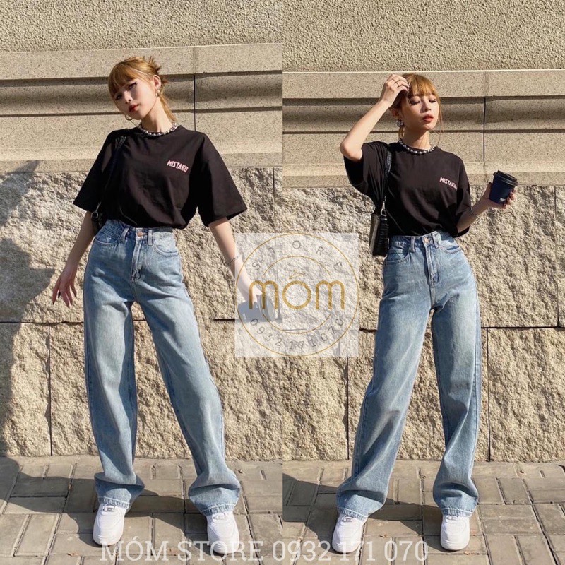 Quần Jean Suông Quần Bò Culottes Lưng Cao Dáng Dài vnxk