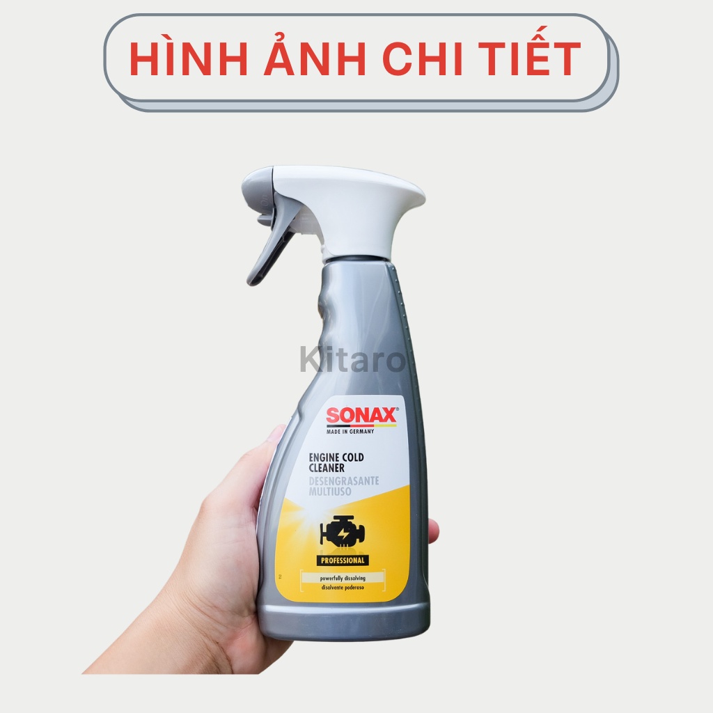 SONAX Engine Cold Cleaner 500ml ✌ FREESHIP ✌ Vệ Sinh Khoang Máy, Chi Tiết