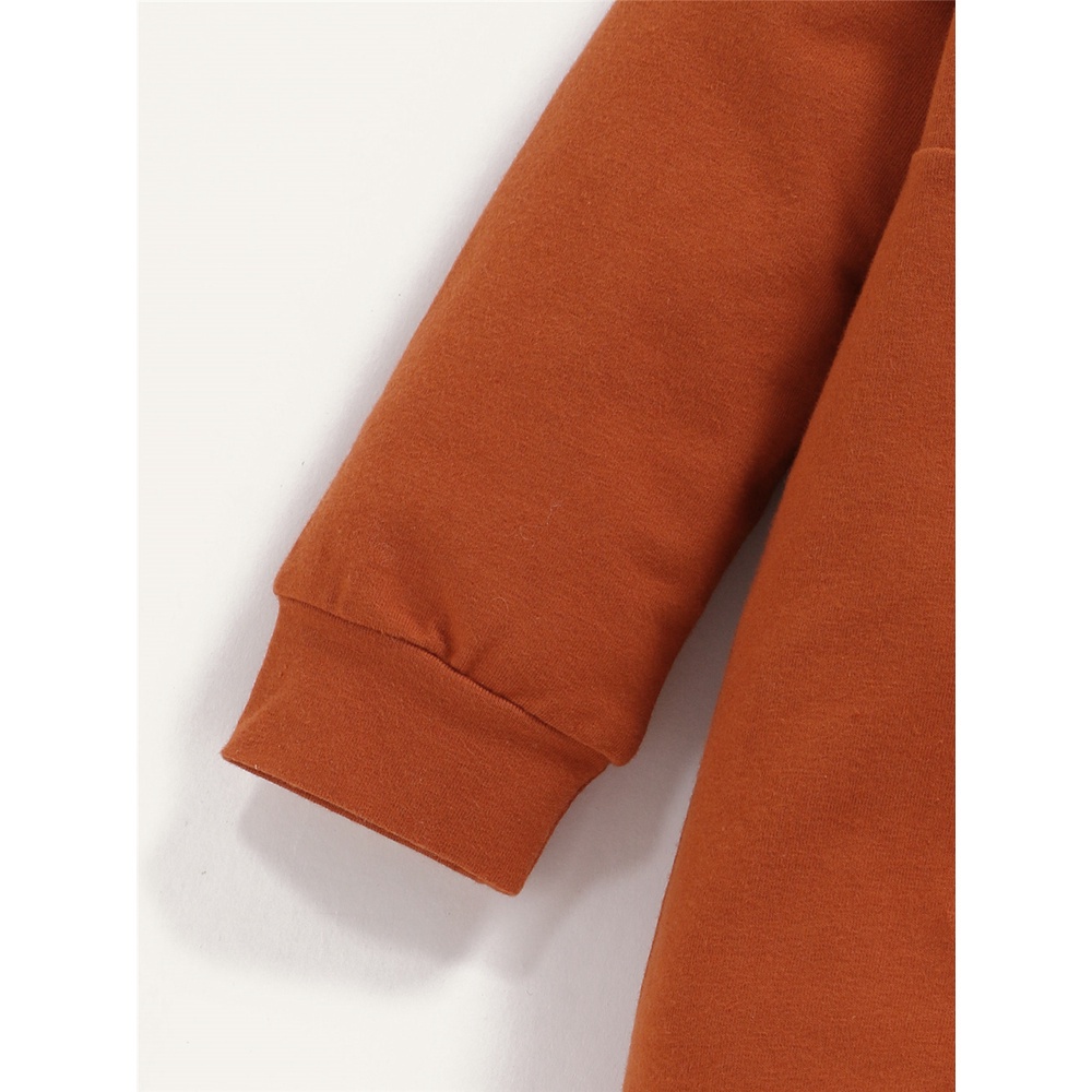 Bộ Áo Liền Quần Tay Dài In Hình Hươu Dễ Thương Cho Bé Trai Sơ Sinh