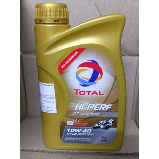 Nhớt PAO TOTAL tổng hợp 100% xe số Hi perf 4T RACING 10W40 1L lít (dầu máy Fully Synthetic Motor Oil SN 4 thì, toàn phần