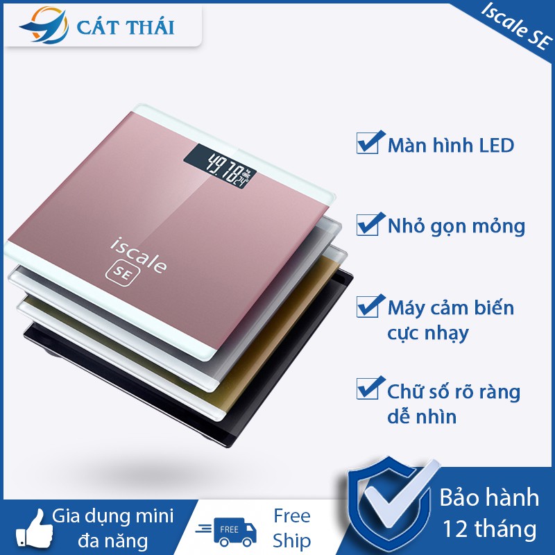 Cân điện tử sức khỏe- Cân điện tử gia đình mini tiện lợi, bền đẹp, độ chính xác cao-Bảo hành 12tháng