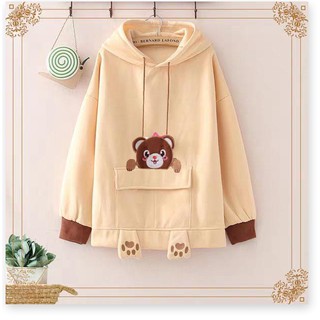 ÁO HOODIE NỮ THỞI TRANG PHỐI DÂY XINH XINH CUTE