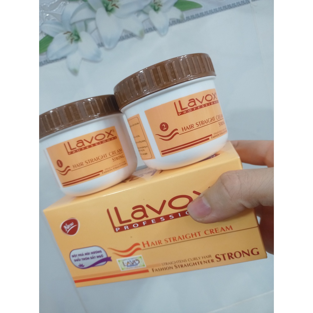 1 cặp duỗi phục hồi lavox nano complex dung tích 150ml x 2 hủ (duỗi, và hủ định hình tóc sau duỗi)