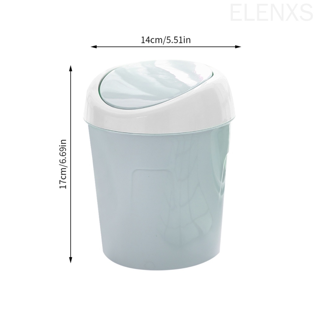 Thùng Rác Nắp Lật Mini Bằng Nhựa Để Bàn Cho Phòng Khách / Nhà Ở