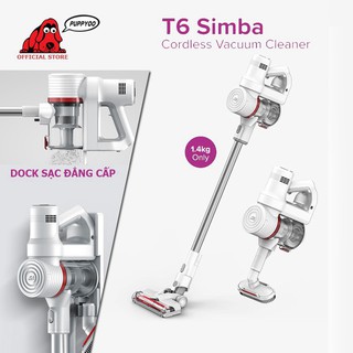 Máy hút bụi không dây cao cấp Puppyoo T6 Simba lực hút 15kPa công nghệ NIDEC MOTOR bảo hành chính hãng 2 năm