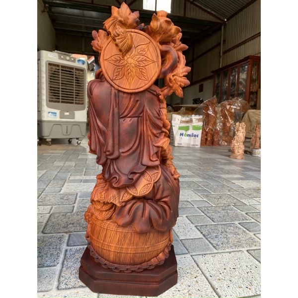 Di lặc gánh đào ngũ phúc đứng cao 40/50/60