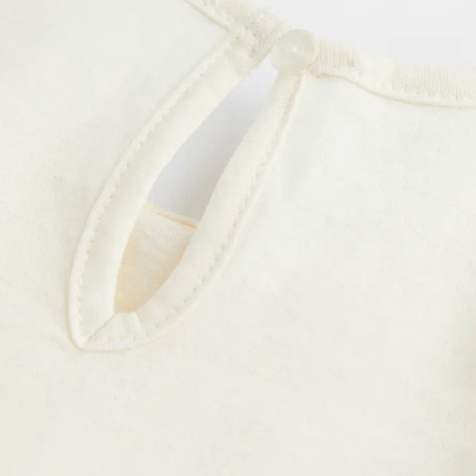 Sét yếm bé gái HM yếm quần minnie kèm áo trắng auth